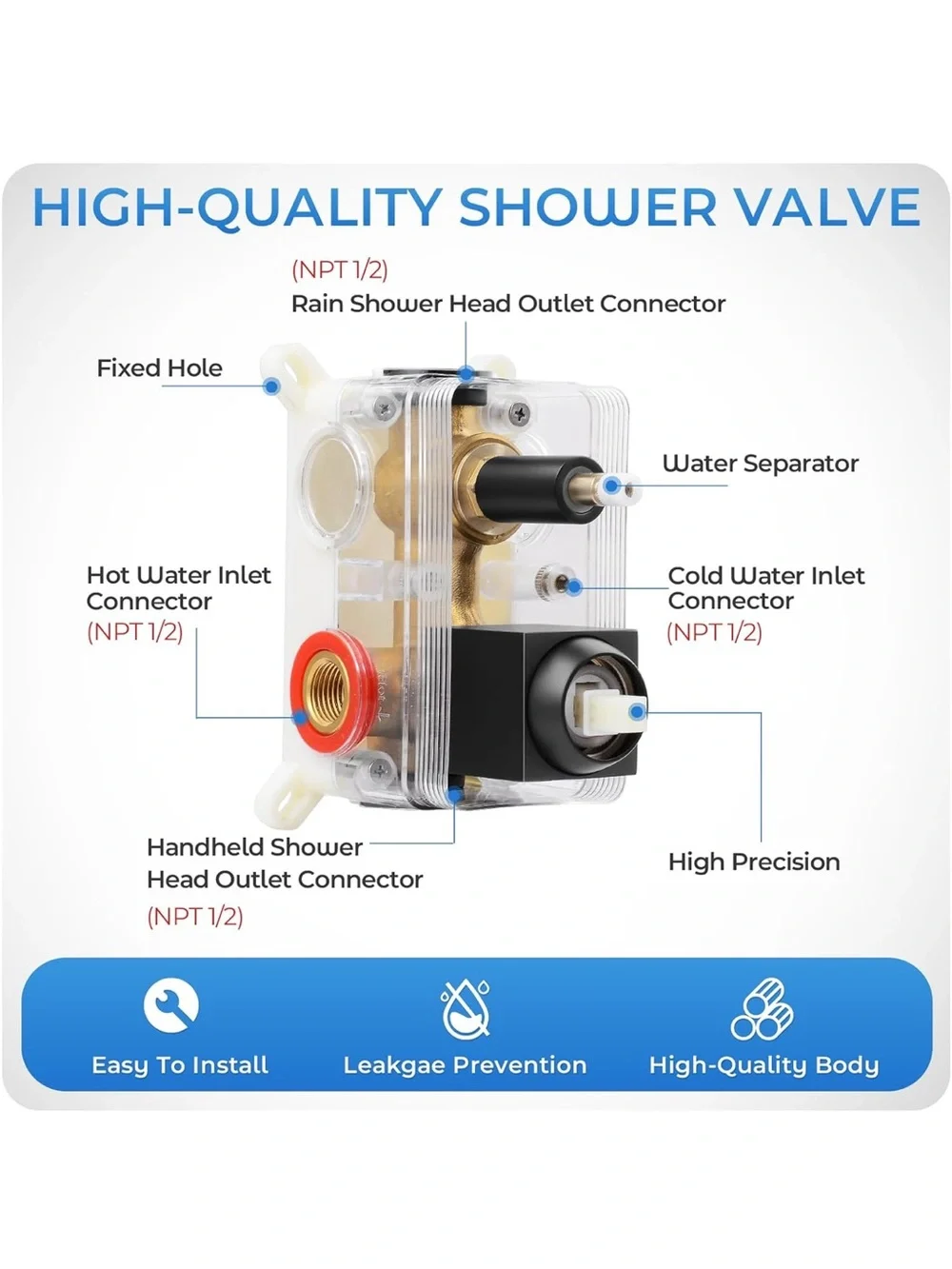 Black Shower Faucet Set 10